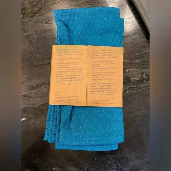 Norwex Turquoise Napkins Set - Picture 2 of 2
